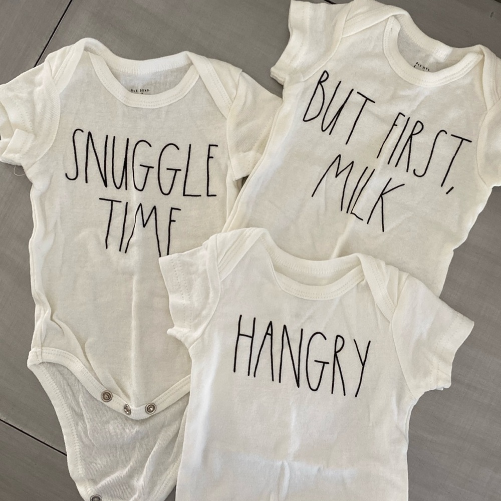 Set of 3 Rae Dunn onesies